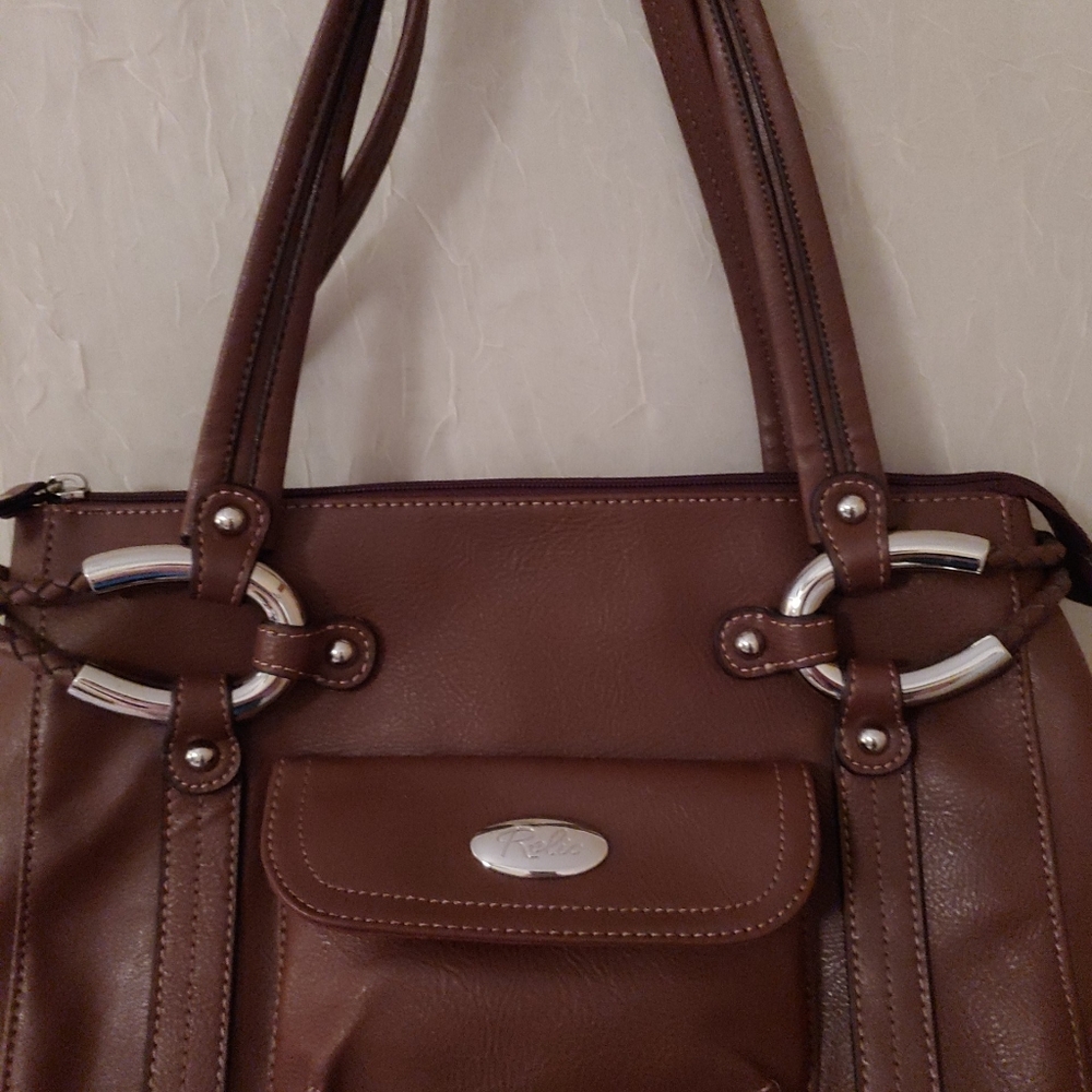 Kenneth Cole Reaction black vinyl handbag